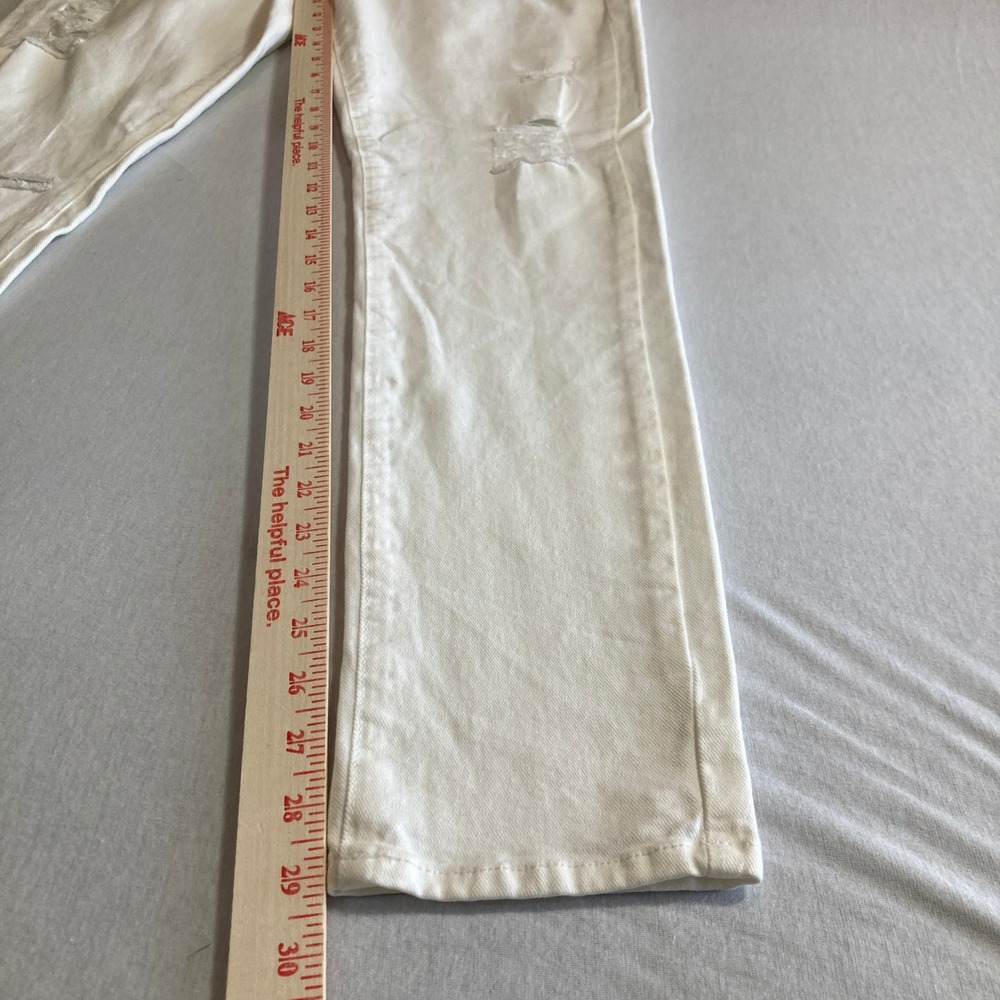 Paige Verdugo Ultra‎ Skinny Jeans 28 (Fit 34 Waist) Optic White Distressed W1454 - Picture 7 of 16